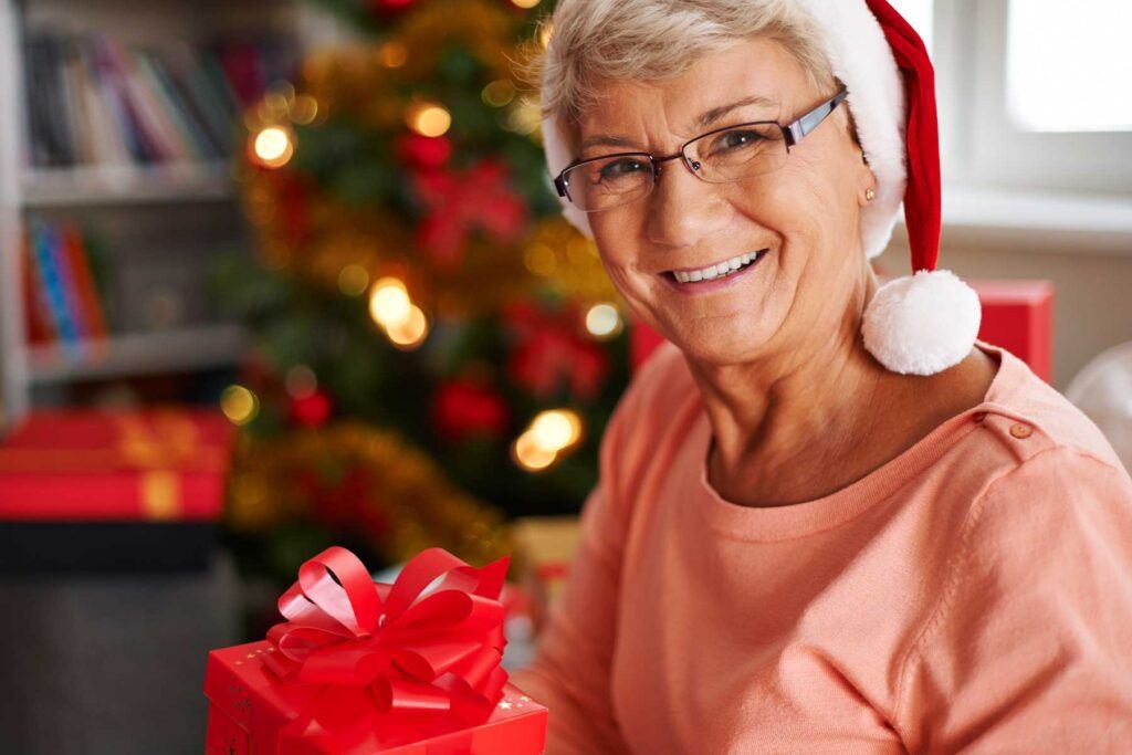 Felicitaciones de Navidad para personas mayores.