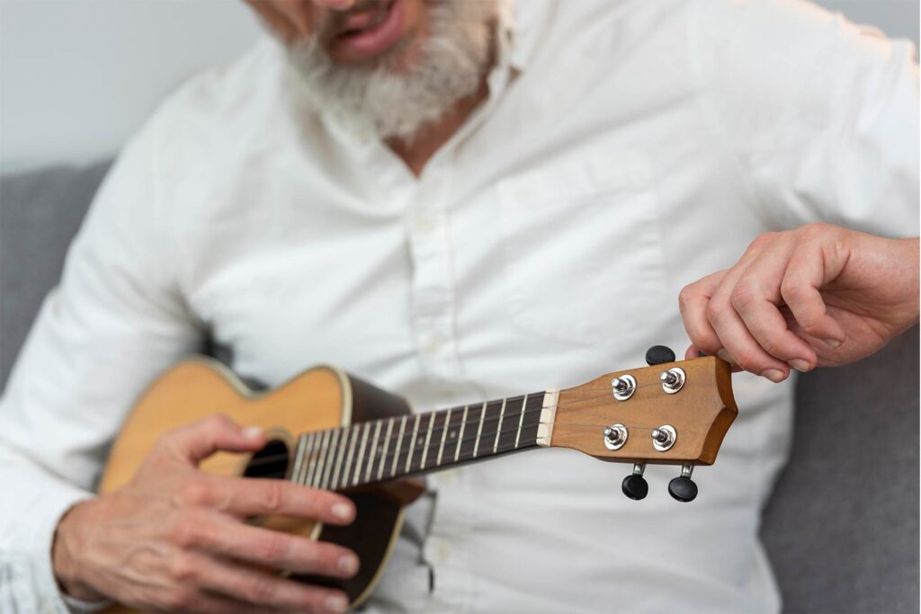 Instrumentos musicales para personas mayores.