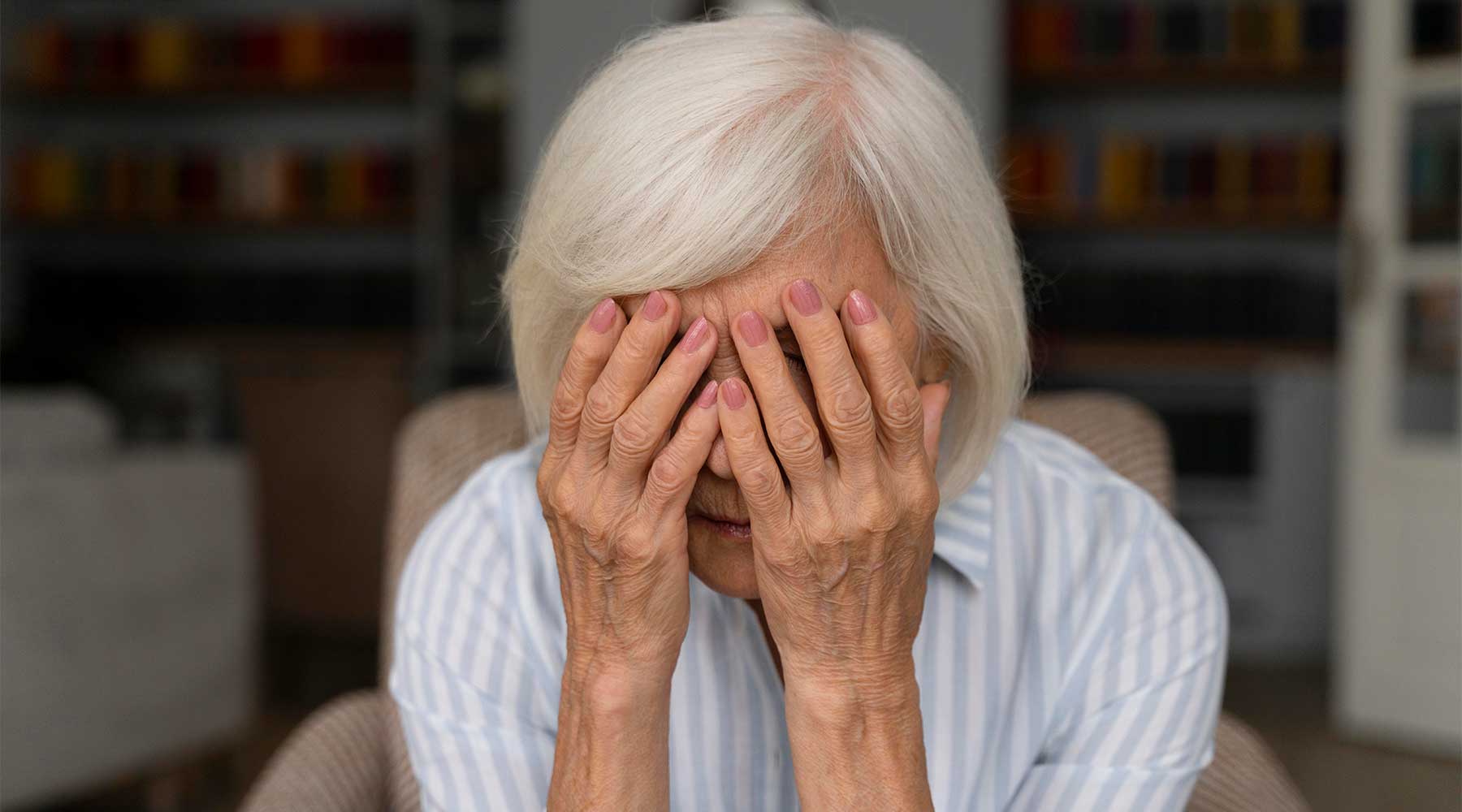 Persona mayor con trastorno ansioso depresivo.