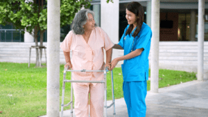 Rotura de cadera en personas mayores de 80 años.